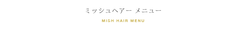 富士市の美容室ミッシュヘアーのメニュー