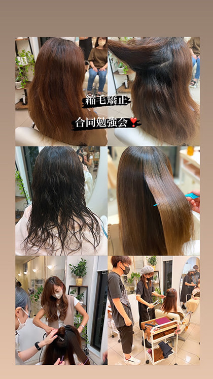 美容室ミッシュヘアーの合同勉強会の様子